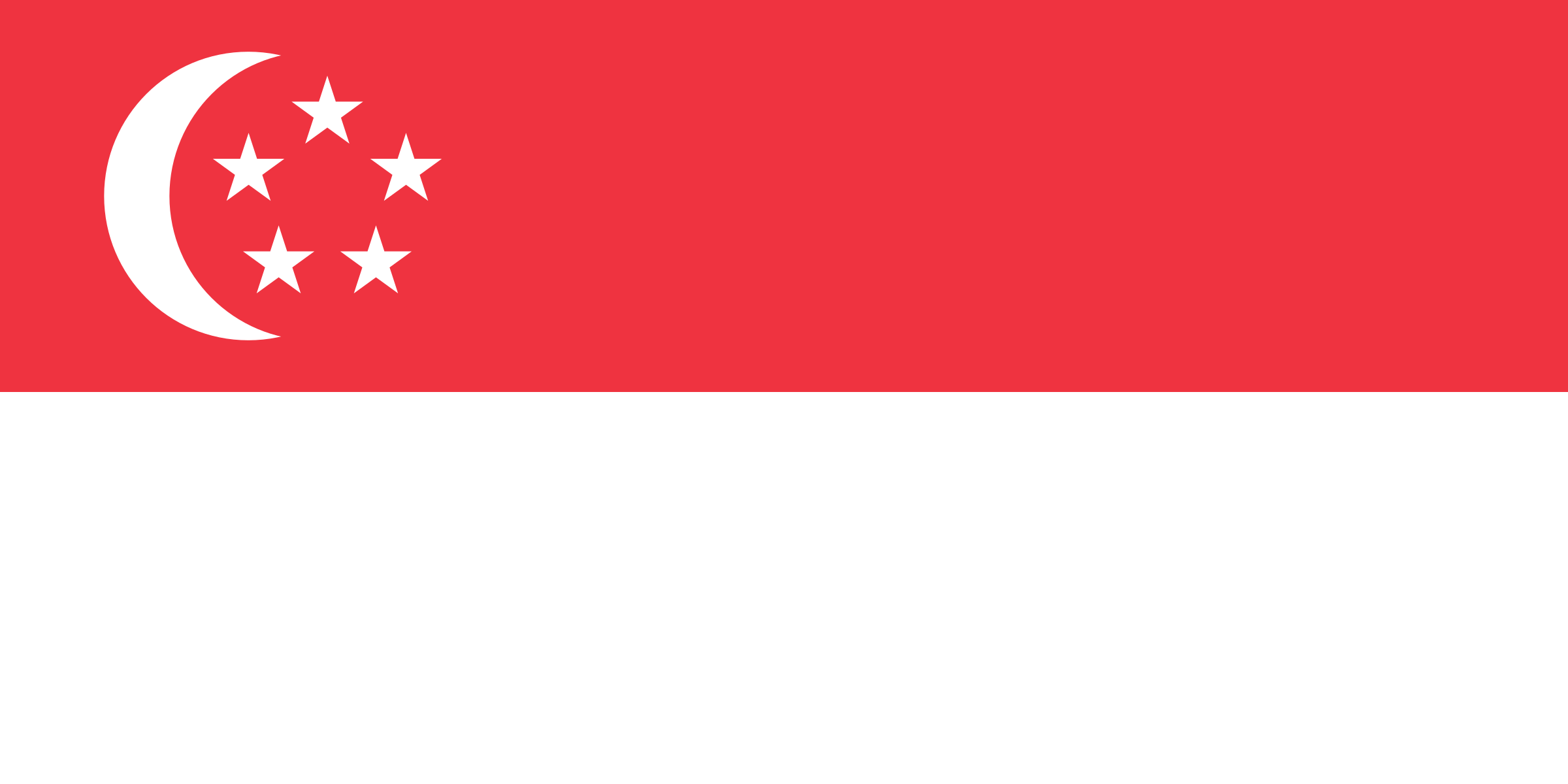 Variante 1-2 du drapeau Singapour