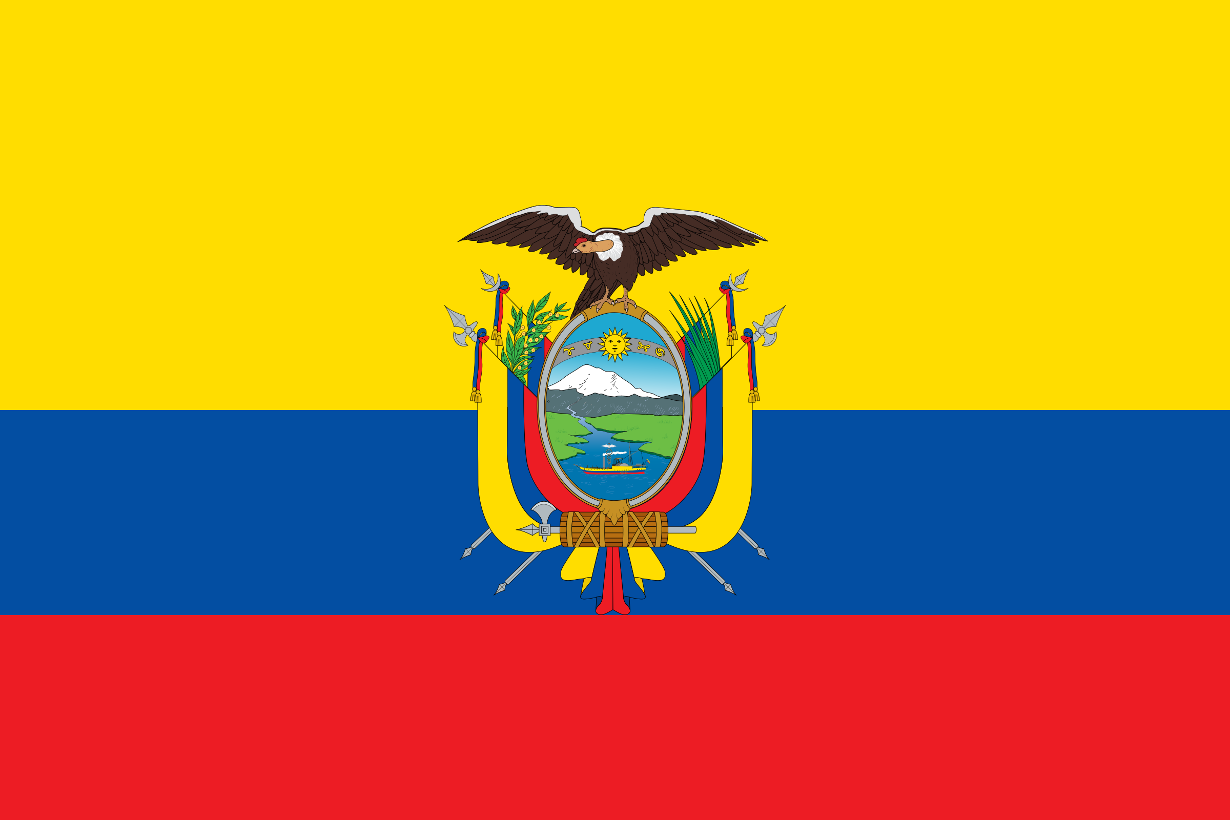 Variante 2-3 du drapeau Équateur
