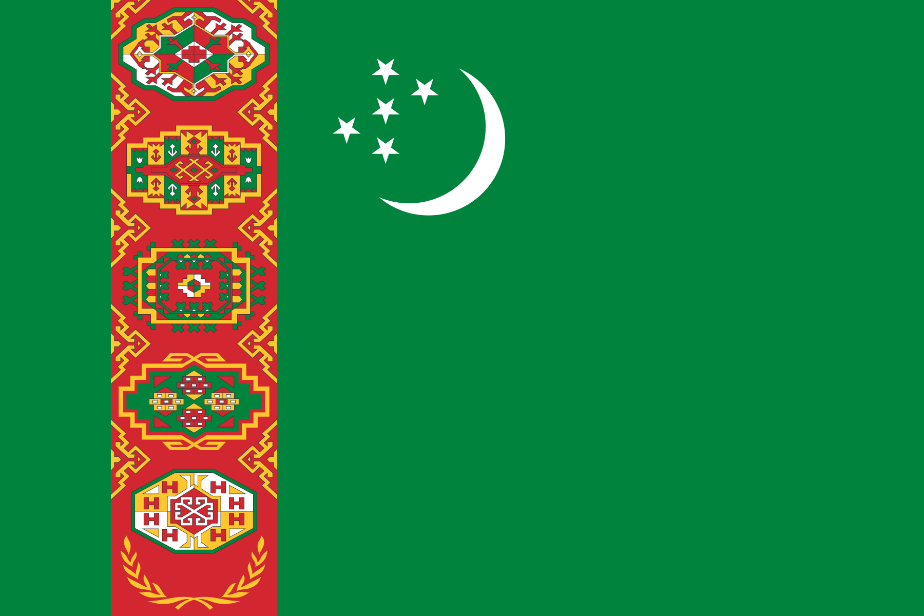 Drapeau turkmenistan