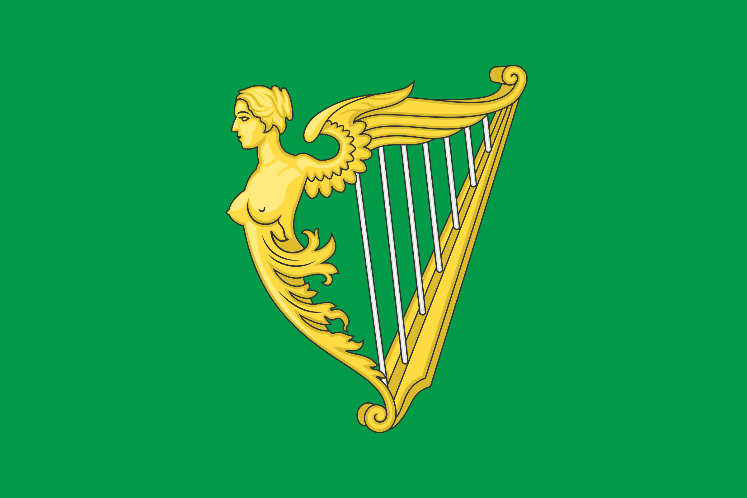 Drapeau drapeau vert harpe irlande