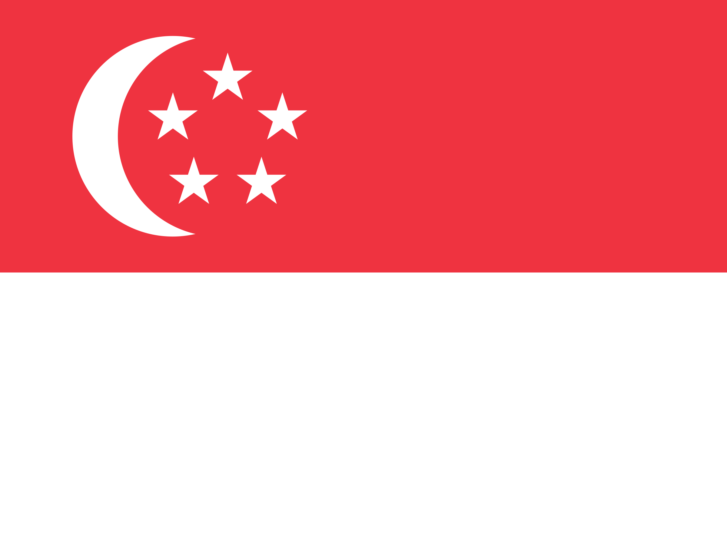 Variante 3-4 du drapeau Singapour